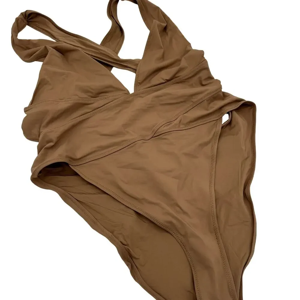 Skims Recycled Swim Cut Out Plunge Monokini Swimsuit Size 3X NWOT